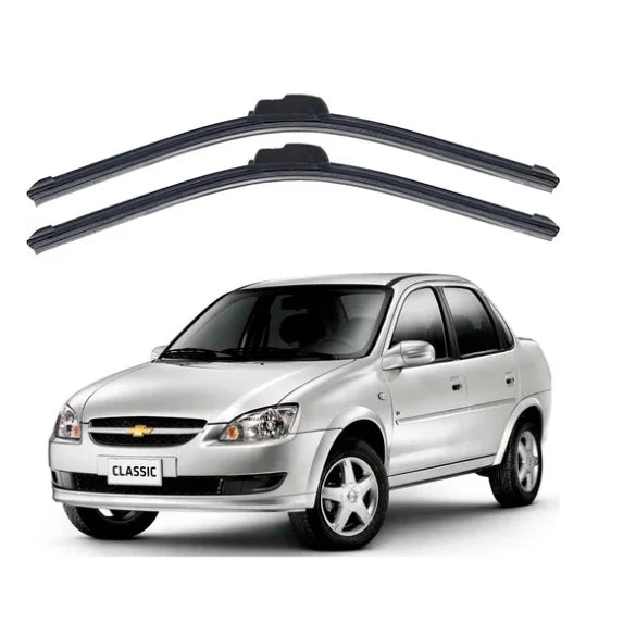 Par de Palhetas Limpador de Parabrisa Dianteiro Para Chevrolet Corsa/Classic - 94 em diante