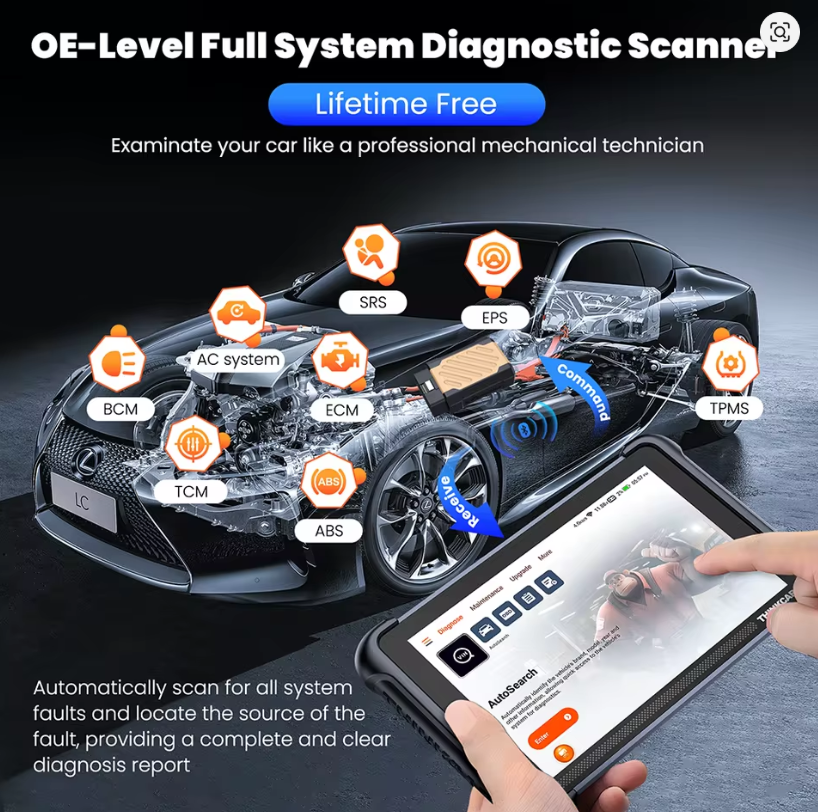 Scanner Automotivo THINKCAR THINKSCAN 689BT OBD2 - Compatível com Corsa 94 em diante e + de 1000 veículos!