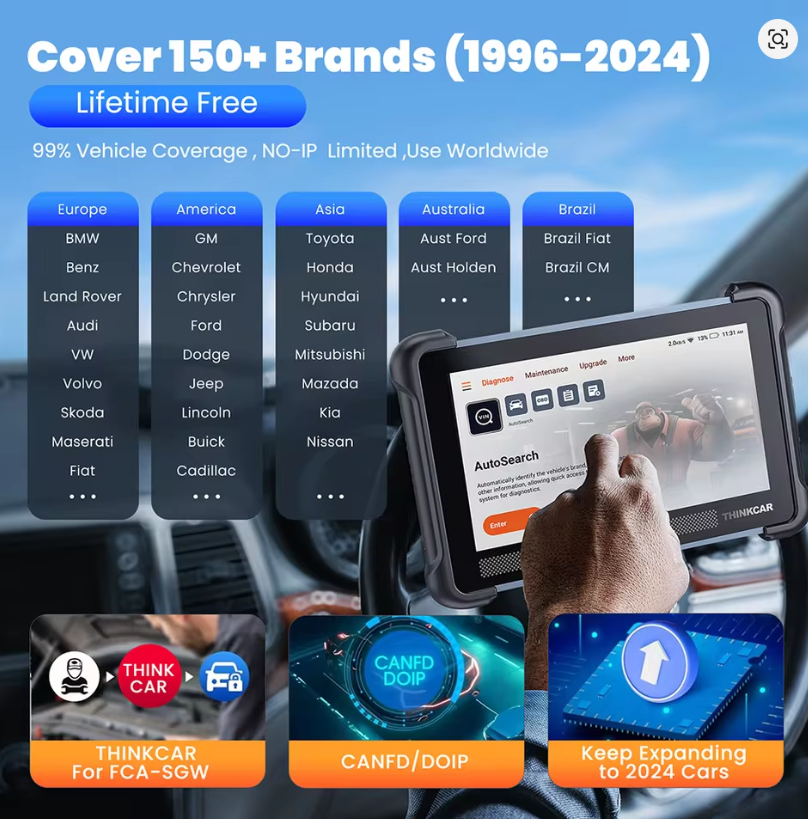 Scanner Automotivo THINKCAR THINKSCAN 689BT OBD2 - Compatível com Corsa 94 em diante e + de 1000 veículos!