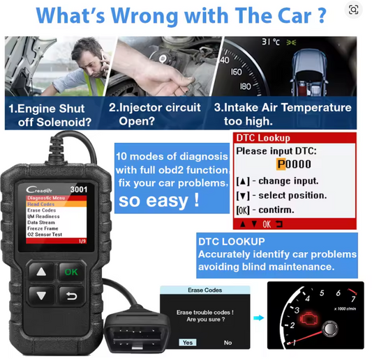 Scanner Bluetooth OBDII LAUNCH CR3001 - BARATO E COMPLETINHO!