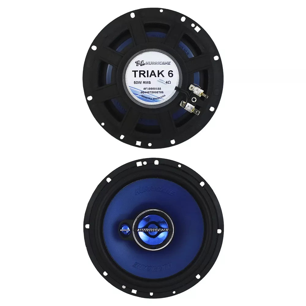 Kit 2x Alto Falante 6 Pol 100w Rms Triaxial + 2x 6x9 Pol 180w Rms CM-6X9 Quadriaxial Hurricane Kit Fácil 280w Rms