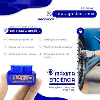 Mini Scanner Automotivo Bluetooth Obd2 Android EML 327