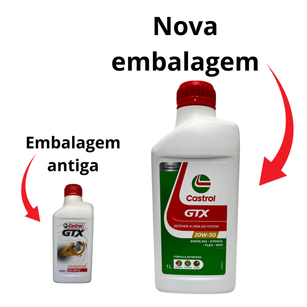 Óleo De Motor Castrol 20w50 GTX Mineral Anti-borra API SL