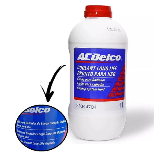 Aditivo Radiador Pronto Para Uso Acdelco GM 1 Litro Laranja