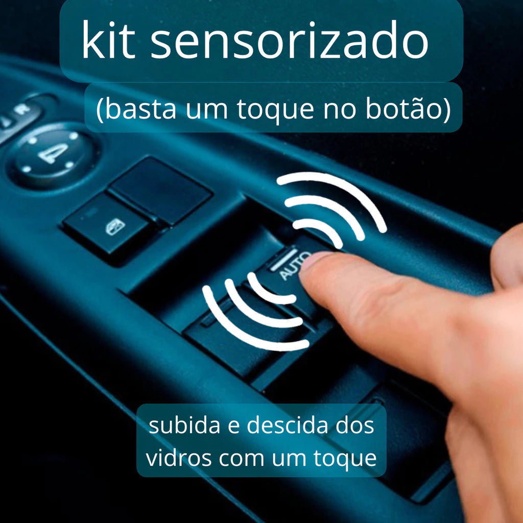 Kit Vidro Eletrico Corsa Frente Montana 4 Portas DIANTEIRO - Sensorizado