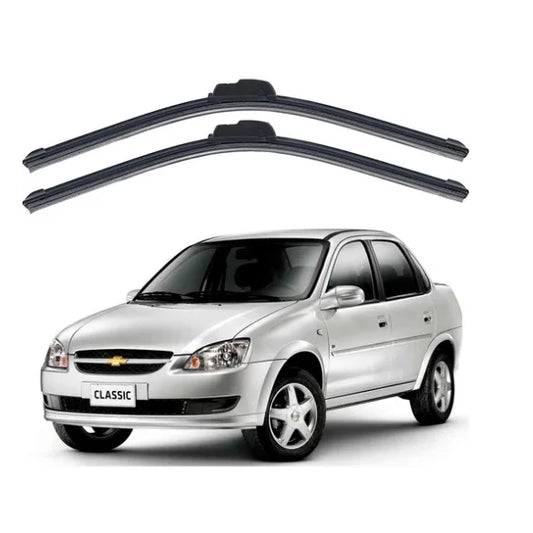 Par de Palhetas Limpador de Parabrisa Dianteiro Para Chevrolet Corsa/Classic - 94 em diante
