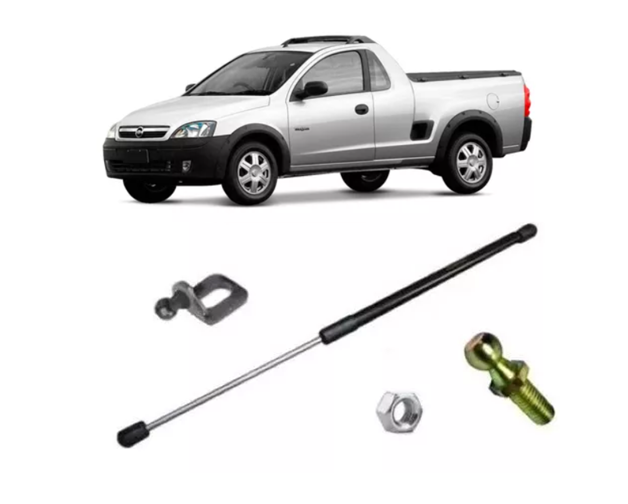 Kit de Instalação Amortecedor de Capô - Chevrolet Corsa frente Montana (2002 a 2012)