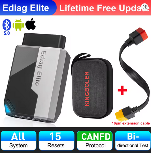 Scanner Bluetooth OBDII KINGBOLEN EDIAG ELITE - PEQUENO MAS MUITO PODEROSO! (Acompanha cabo extensor IBDII)