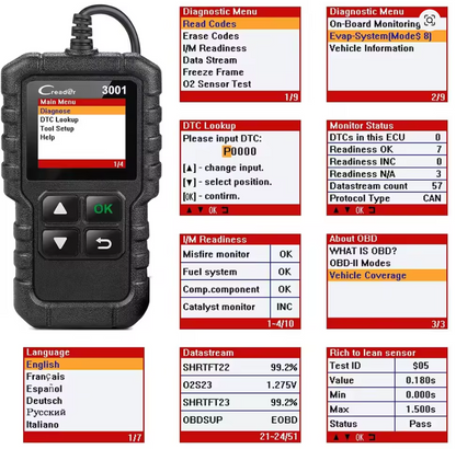 Scanner Bluetooth OBDII LAUNCH CR3001 - BARATO E COMPLETINHO!