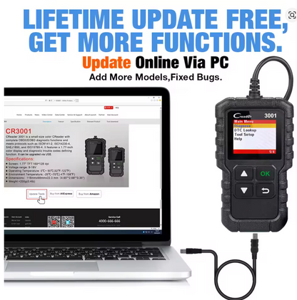 Scanner Bluetooth OBDII LAUNCH CR3001 - BARATO E COMPLETINHO!