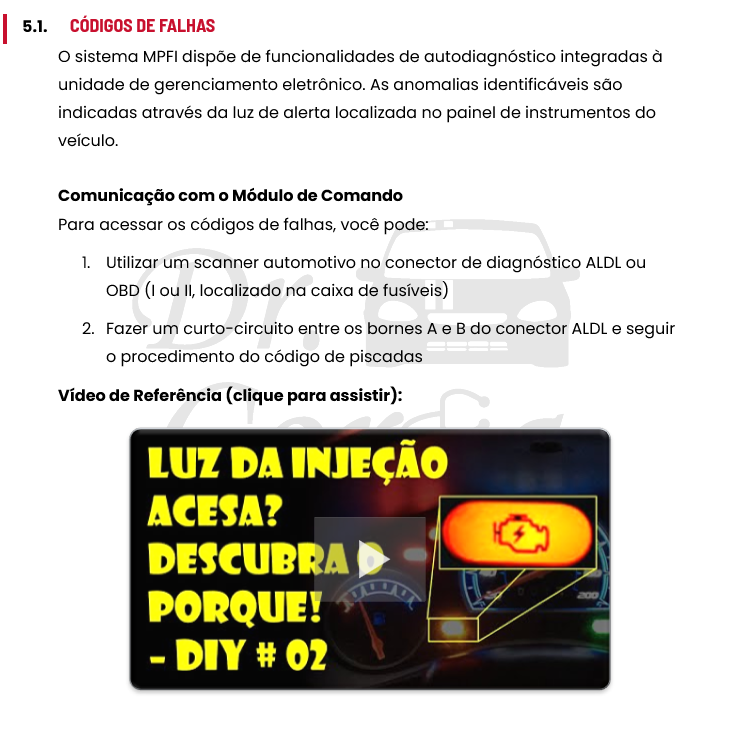 E-Book Dr. Corsa: Manual Técnico de Injeção Eletrônica, Testes e Códigos de Falha