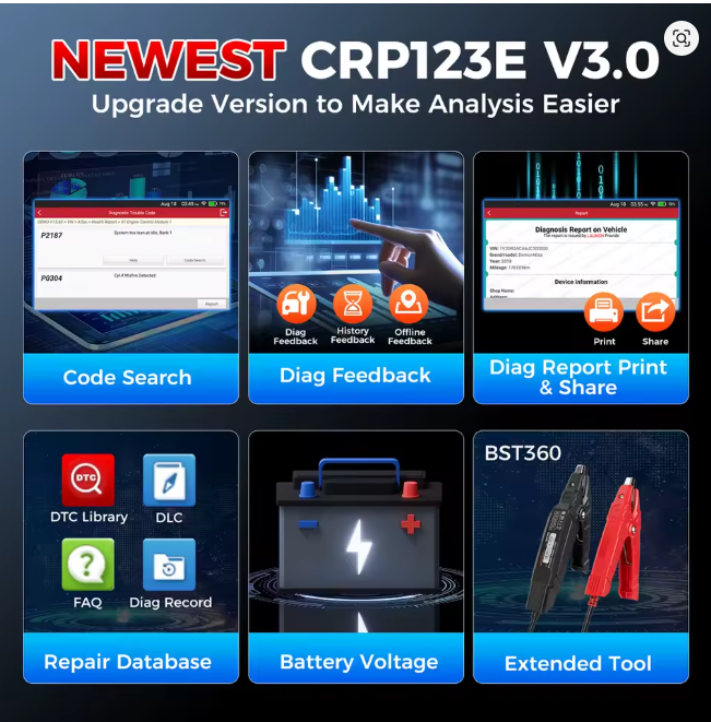 Scanner Automotivo LAUNCH CRP123E 3.0 ELITE - UMA MECÂNICA NA SUA MÃO!