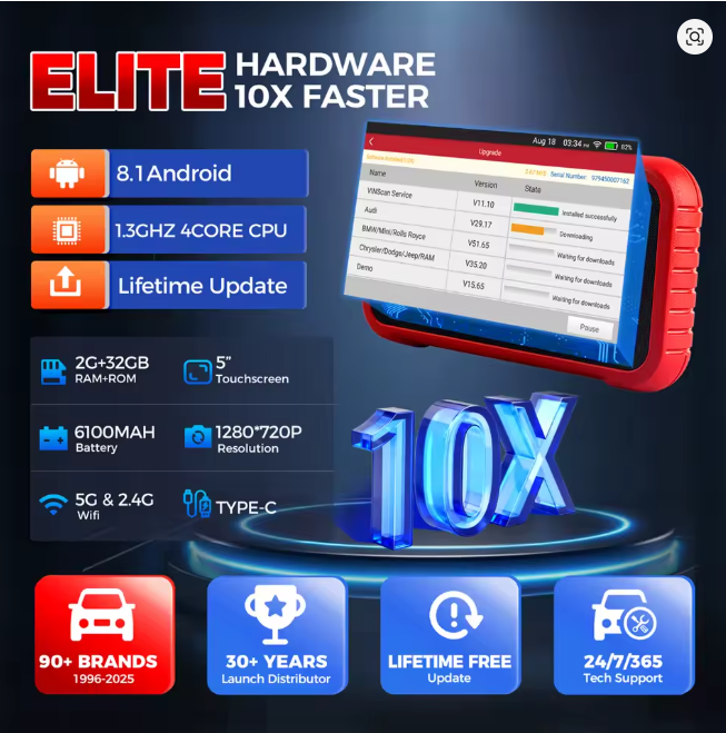 Scanner Automotivo LAUNCH CRP123E 3.0 ELITE - UMA MECÂNICA NA SUA MÃO!