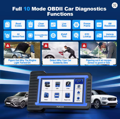 MUCAR VO7S CANFD Ferramenta de digitalização profissional Controle bidirecional ECU Codificação Ferramenta de diagnóstico de carro automático Sistema completo Scanner OBD2