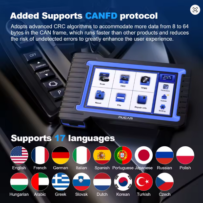 MUCAR VO7S CANFD Ferramenta de digitalização profissional Controle bidirecional ECU Codificação Ferramenta de diagnóstico de carro automático Sistema completo Scanner OBD2