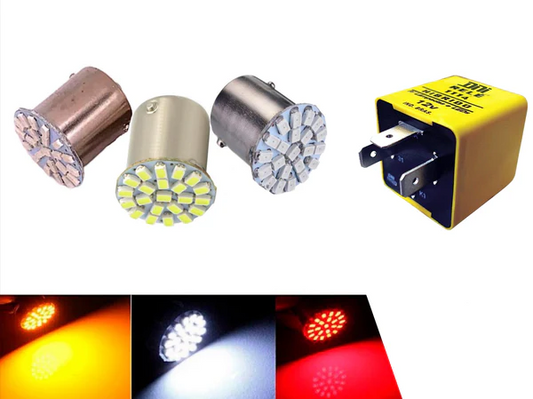SUPER KIT FULL Led Lanterna Traseira + Relé Híbrido - Serve em todos os Corsas (1 polo)