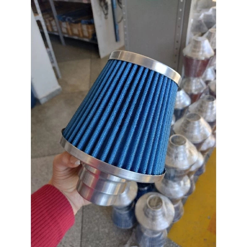 Filtro de Ar Esportivo duplo fluxo 3 medidas Universal Lavável - Com Abraçadeira