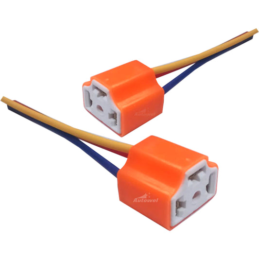Par Chicote Soquete Conector Farol Lâmpada H4