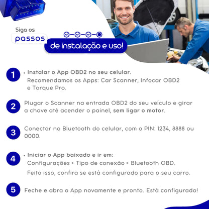 Mini Scanner Automotivo Bluetooth Obd2 Android EML 327