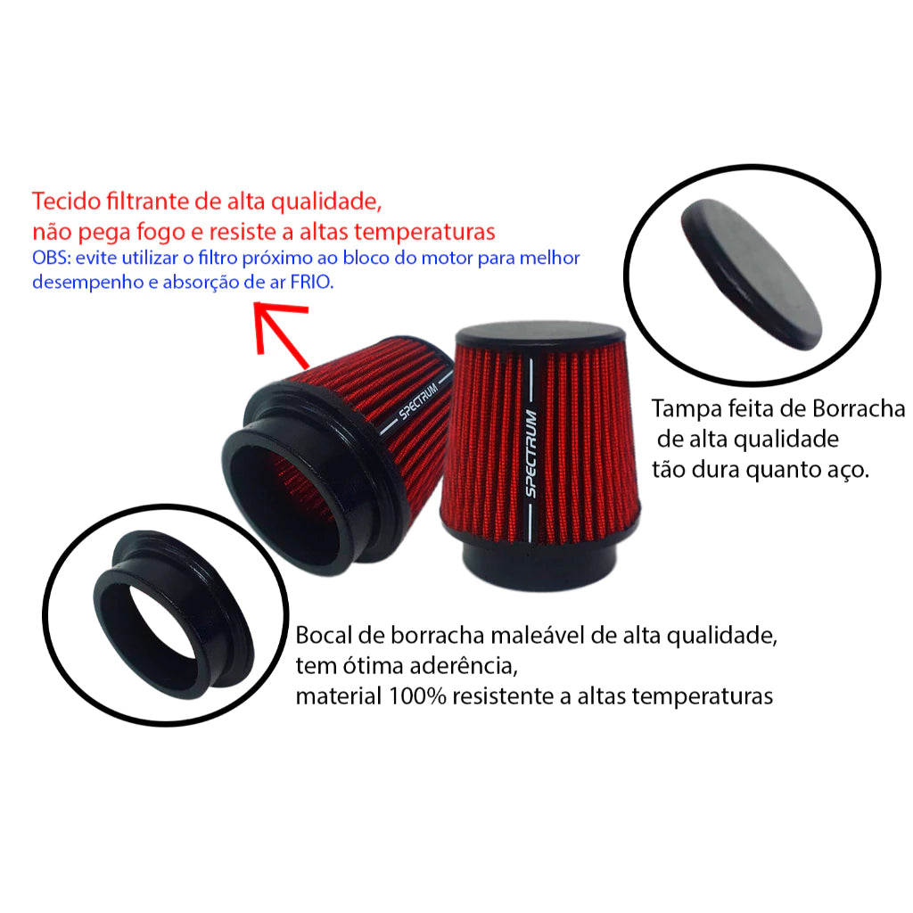 Filtro de Ar Esportivo Mono Fluxo - Lavável