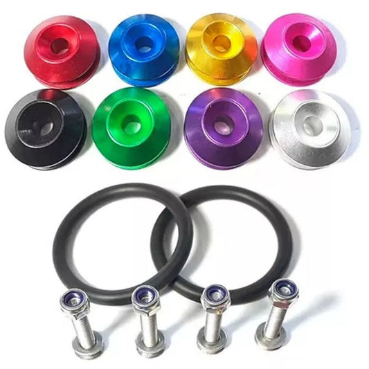 Kit 4 Peças Anilha Trava Para-choque Quick Release 9 CORES Fixador Arruela Parafuso