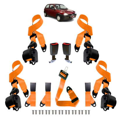Kit 5 Cinto Segurança 2 Retratil 3 Abdominal Corsa Wind GM