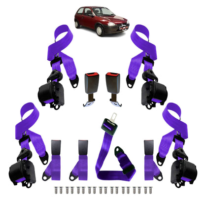 Kit 5 Cinto Segurança 2 Retratil 3 Abdominal Corsa Wind GM