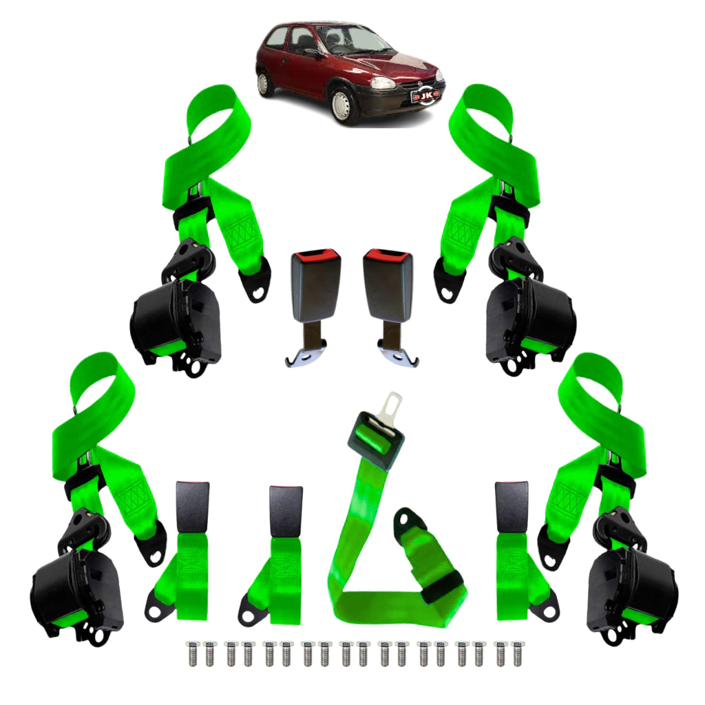 Kit 5 Cinto Segurança 2 Retratil 3 Abdominal Corsa Wind GM