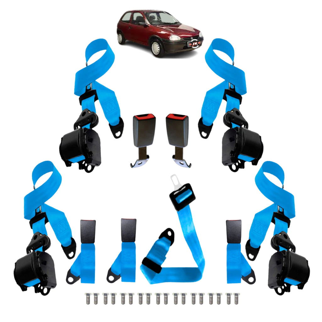 Kit 5 Cinto Segurança 2 Retratil 3 Abdominal Corsa Wind GM