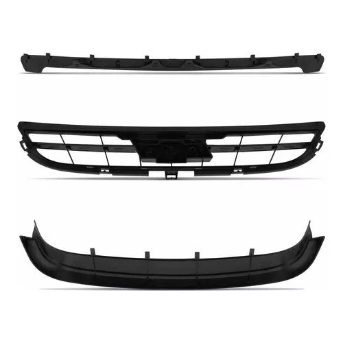 Grade Frontal Preta com Emblema Dourado - Corsa/Classic 2000 a 2010