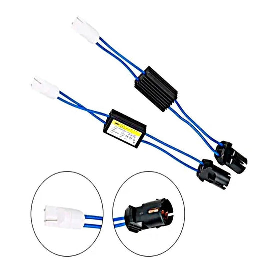 Kit 2 Cabo Resistor Canceller T10 Led Pingo Cambus Universal - Tira erro painel Led