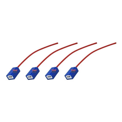 Kit 4 Plugues/Conectores Fêmea - Soquete H1 H3 Com Chicote