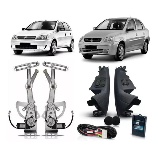 Kit Vidro Eletrico Corsa Frente Montana 4 Portas DIANTEIRO - Sensorizado