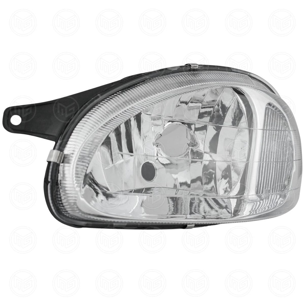 Farol Dianteiro Corsa 1994 até 2010 - Lente Lisa - Máscara Cromada