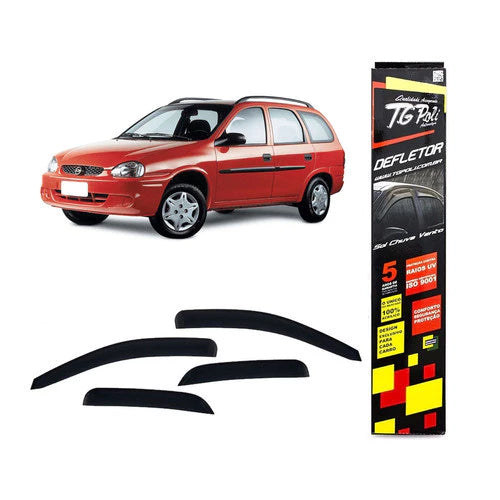 Calha de Chuva Defletor Slim Corsa Wind, Hatch, Wagon, Sedan e Classic 1994 a 2016