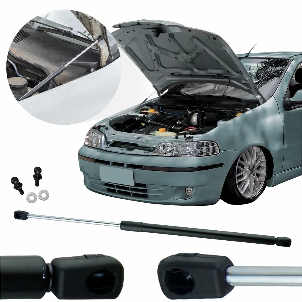 Kit de Adaptação Amortecedor de Capô - Fiat Palio/Siena/Weekend/Strada (G2 - 2001 a 2007)