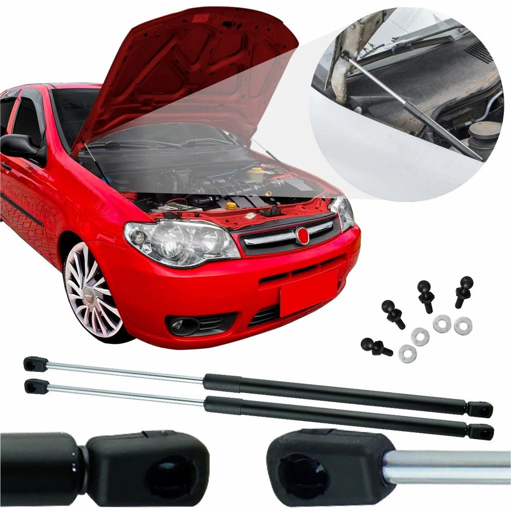 Kit de Adaptação Amortecedor de Capô - Fiat Palio/Siena/Weekend/Strada (G3 - 2004 a 2014)
