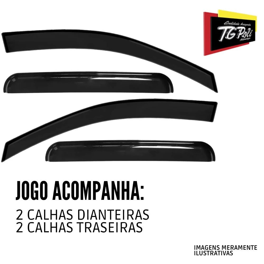 Calha de Chuva Defletor Slim Corsa Wind, Hatch, Wagon, Sedan e Classic 1994 a 2016
