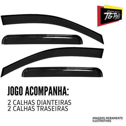 Calha de Chuva Defletor Slim Corsa Wind, Hatch, Wagon, Sedan e Classic 1994 a 2016