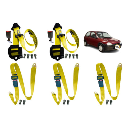 Kit 5 Cinto Segurança 2 Retratil 3 Abdominal Corsa Wind GM
