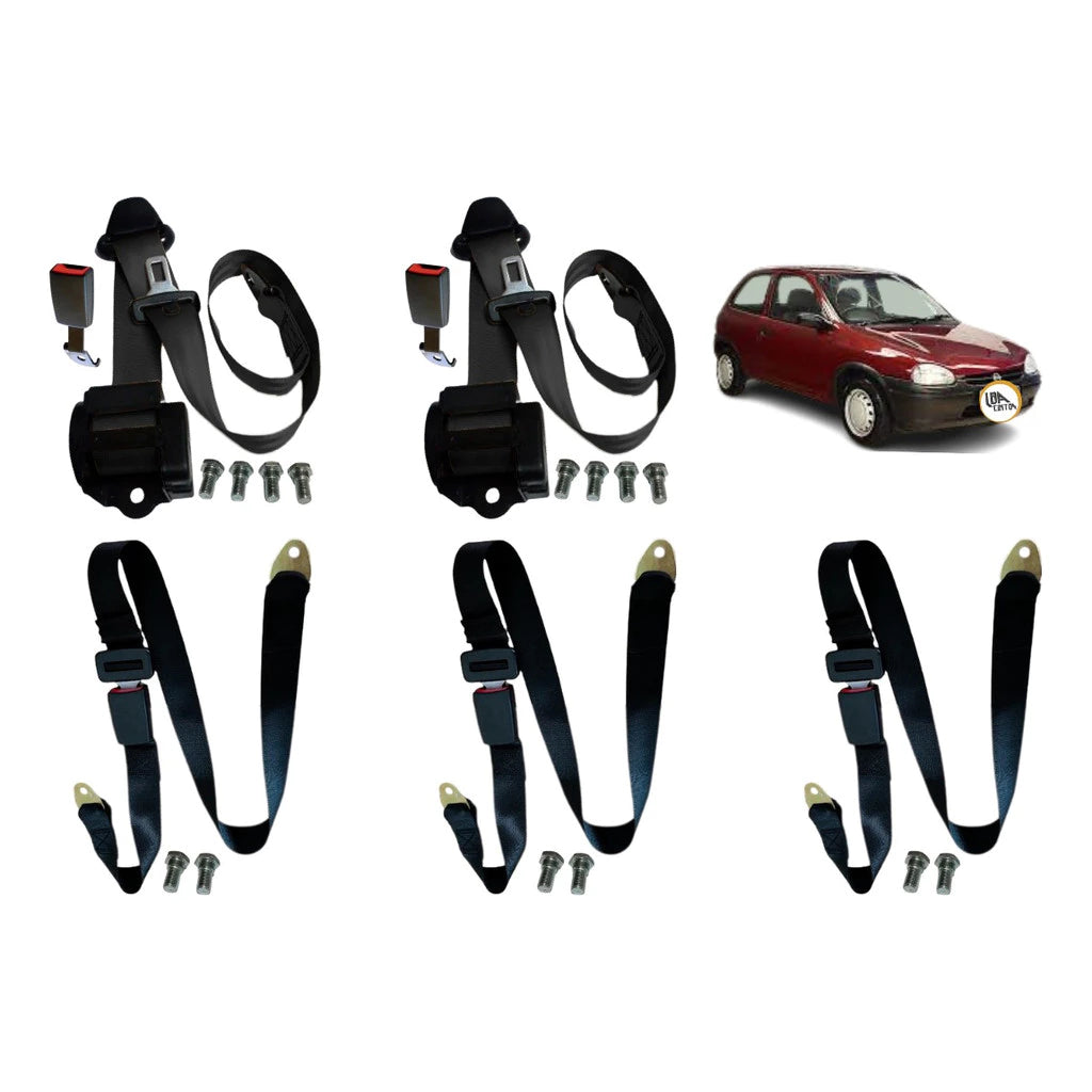 Kit 5 Cinto Segurança 2 Retratil 3 Abdominal Corsa Wind GM
