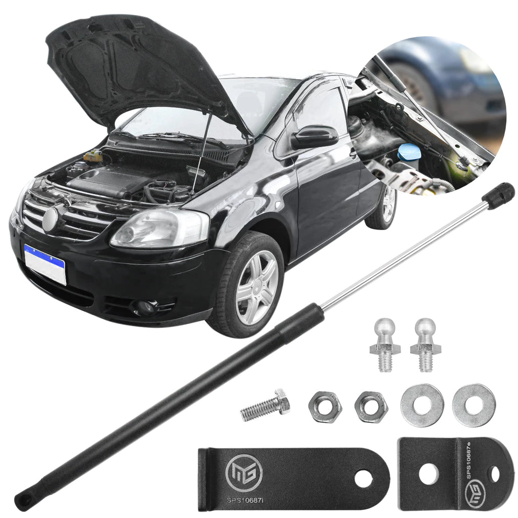 Kit Adaptação Amortecedor Capô - Volkswagen Fox/ Space Fox / Crossfox 2003 04 05 06 07 08 09