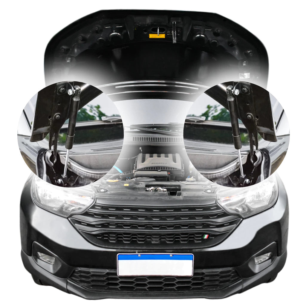 Kit Adaptação Amortecedor Capô Sem Vareta Fiat Strada Volcano de 2019 2020 2021 2022 2023 2024 2025