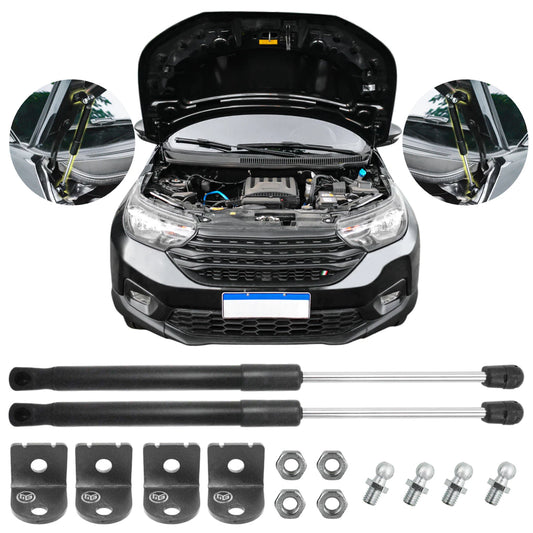 Kit Adaptação Amortecedor Capô Sem Vareta Fiat Strada Volcano de 2019 2020 2021 2022 2023 2024 2025